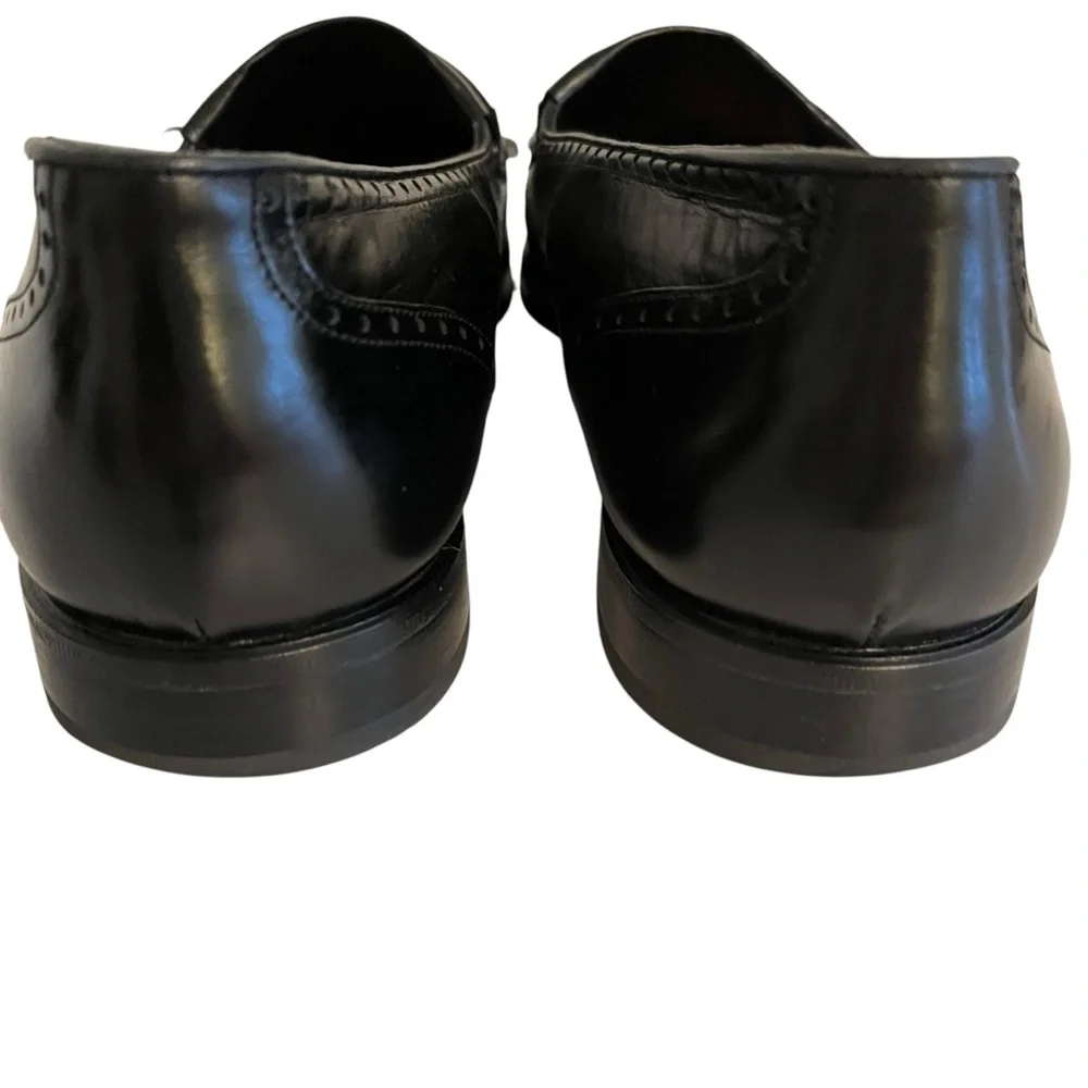 Bally Black Leather Klitie Loafer Wingtips with Tassels 10.5W LIKE NEW